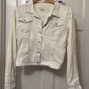 Onado women’s white jean jackete